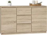 Z drzwiczkami komoda i szufladami sonoma dąb 120 cm D1-P69