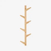 Wieszak Ścienny Gorafe Z Bambusa ↑80 Cm - Sklum