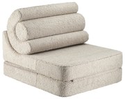 Jasnobrązowy fotel dziecięcy z materiału bouclé Flipster – Wigiwama