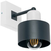 Antracytowo-biały kinkiet LED WD-AN10x10WE jednopunktowy z litego drew