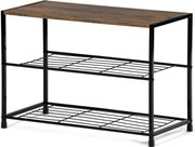 Półka na buty z 2 półkami, stare drewno