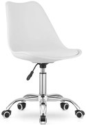 Skandynawskie białe obrotowe krzesło do biurka P2-Z04