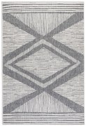 Dywan dwustronny zewnętrzny Gemini romby szaro-kremowy 80 cm x 150 cm