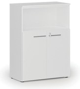 Szafa biurowa kombinowana PRIMO WHITE, 800 x 420 x 1087 mm, biały