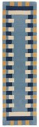 Niebieski wełniany chodnik tkany ręcznie 60x230 cm Kai Wool Border – Flair Rugs