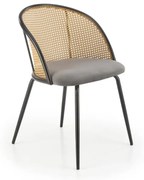 Krzesło tapicerowane K508 VELVET szare HALMAR