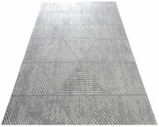 Dywan nowoczesny 3D Anett trójkąty szary 80 cm x 150 cm