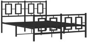 Czarne metalowe łóżko małżeńskie 160x200cm G0-M22