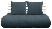 Sofa rozkładana z niebieskim obiciem Karup Design Shin Sano Natural/Petrol Blue