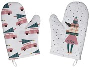 Rękawice kuchenne ze świątecznym motywem zestaw 2 szt. – Butter Kings