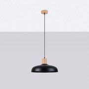 Lampy wiszące skandynawski Velture, stal - 1 źródło światła 4000K - L.38 x H.120 cm - czarny