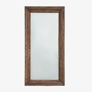 Prostokątne Lustro Ścienne Juvira Z Odzyskanego Drewna 110 X 220 Cm - Sklum