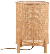Rattanowa lampa stołowa SULION Wala, wys. 35 cm