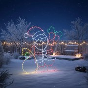 Zewnetrzna Świąteczna lampa podłogowa Święty Mikołaj 117 cm z LED i timerem IP44 - Pax Oswietlenie zewnetrzne