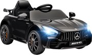 AIYAPLAY Elektryczny samochód dla dzieci Mercedes, 3-5 km/h, pilot, światła i muzyka, Czarny