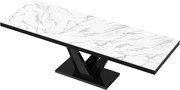 Nowoczesny stół do jadalni w połysku Vegas Hubertus marmur/czarny