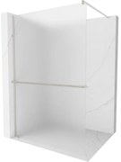 Mexen Kioto+ ścianka prysznicowa z półką Walk-in 70 x 200 cm, szron, nikiel szczotkowany - 800-070-121-97-30