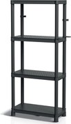 Regał warsztatowy STACKARO SOLID SMALL, 58x28x131,5cm, czarny Prosperplast