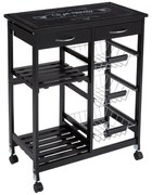 Wózek kuchenny, wielofunkcyjny mobilny barek na kółkach, 67 x 35 x 81 cm