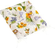 Bellatex Siedzisko EMA pikowane Lawenda fioletowy, żółty, 40 x 40 cm