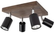 Spot-Light DO2910456 - Lampa sufitowa MANARA 4xGU10/5W/230V sosna