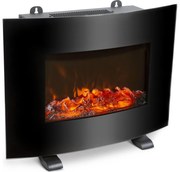 Elektryczny kominek LED z funkcją ogrzewania LED/2000W/230V + pilot zdalnego sterowania