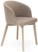 Brązowe krzesło na bukowych nogach L8-M26