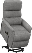 HOMCOM Fotel relaksacyjny z funkcją wstawania regulowane oparcie i podnóżek do 120 kg szary 66x90x96 cm | Aosom PL
