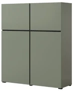 Komoda wysoka CROSS 4D 119cm zielona/czarna HELVETIA