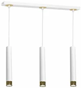 Lampa wisząca, potrójna, biała, złota, nad wyspę, stół DANI WHITE/GOLD 3xGU10