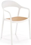 Białe sztaplowane krzesło ogrodowe W0-P24