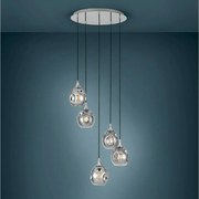 Eglo 39682 - Lampa wisząca na linkach BREGALLA 5xE27/40W/230V czarna/przydymiona