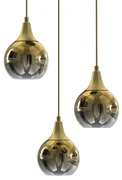 Lampa wisząca MONTE GOLD 3xE27, potrójna, 3 kule, złote