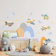 Naklejki na ścianę - Samoloty, Helikopter i Sterowiec