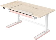 Różowe biurko elektryczne z regulacją wysokości M2-W84