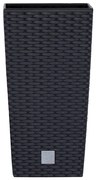 Prosperplast Osłonka na doniczkę Rato Square antracytowy, 17x17x32,4 cm, S