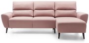 Narożnik z funkcją spania LAURA różowy prawy/lewy PIASKI Meble