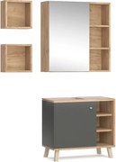 Zestaw mebli łazienkowych antracyt 62x32x54 senyo