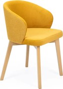 Żółte krzesło drewniane nowoczesne dąb artisan Z9-W45