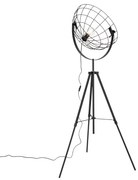 Industrialna lampa podłogowa na statywie czarna 50 cm regulowana - HanzePrzemysłowy Oswietlenie wewnetrzne