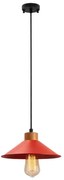 Lampa wisząca na przewodzie MANAVGAT 1xE27/40W/230V czerwona/brązowa