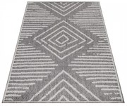 Dywan zewnętrzny Aruba Romby szare 80 cm x 150 cm