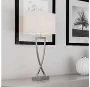 ByRydens 2820430-5000 - Lampa stołowa OMEGA 1xE27/5W/230V biały/chrom błyszczący