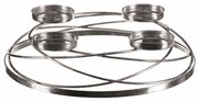 Świecznik adwentowy Koła, srebrny, metal, śr. 35 cm