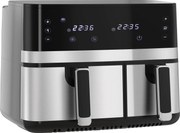 Frytkownica HOMCOM, 2700W, 8 funkcji, 41,8 cm x 39,2 cm x 31,1 cm, Czarna i Srebrna