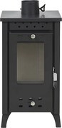 Piec na drewno Matilde Black, 7,7 kW, dł 33 x szer 38,5 x wys 74 cm