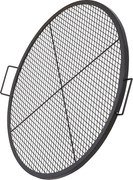 Okrągła Krata do Gotowania SucceBuy 91.44CM, Solidna Krata do Grillowania ze Stali z Rączką i Stojakiem z Drutu X, Czarna