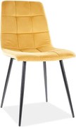 Krzesło tapicerowane MILA VELVET curry - powystawowe SIGNAL