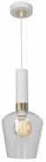Lampa wisząca, pojedyncza biała ROMA WHITE 1xE27