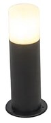 Zewnetrzna Stojąca lampa zewnętrzna czarna z opalem białym 30 cm IP44 - Odense Nowoczesny Oswietlenie zewnetrzne